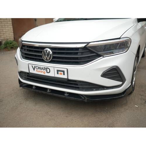 Vonard Customs сплиттер переднего бампера vw polo 6 - черный глянец, артикул VWPO-6-FS1G