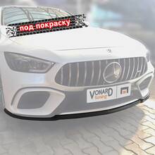 Vonard customs Сплиттер переднего бампера Mercedes AMG GT 53s 63s X290 - под покраску - Под покраску черный АБС пластик