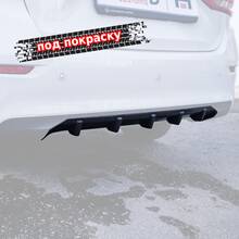 Vonard customs Диффузор накладка заднего бампера Changan Alsvin 3 - под покраску - Под покраску черный АБС пластик