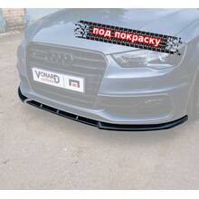 Vonard customs Сплиттер переднего бампера Audi A3 S3 8V S-line Coupe - под покраску - Черный глянец