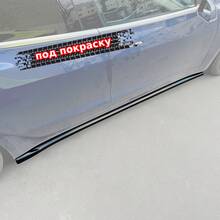 Vonard customs Лезвия под пороги Tesla Model 3 - под покраску - Под покраску черный АБС пластик