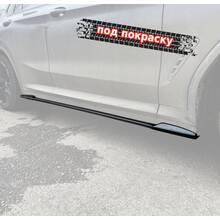 Vonard customs Лезвия под пороги BMW X3 G01 / X4 G02 M-Pack - под покраску - Под покраску черный АБС пластик